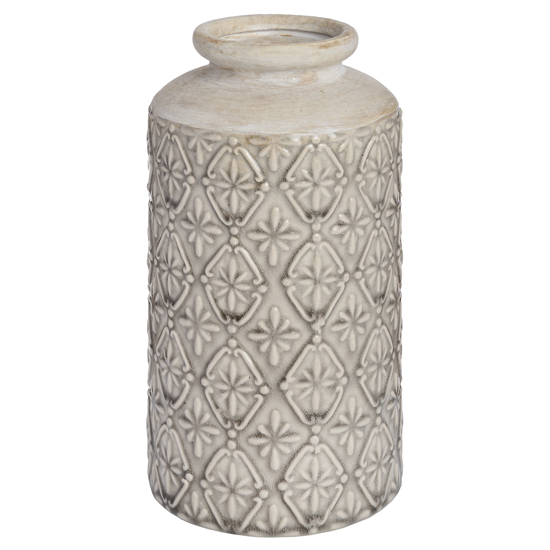 Neria Ceramic Medium Decorative Vase In White_2