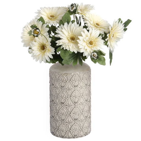 Read more about Neria ceramic medium decorative vase in white