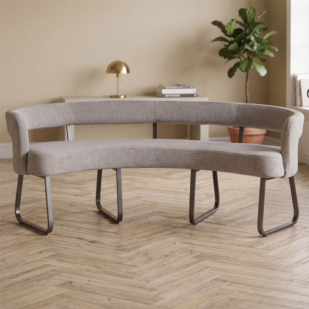 Nertan Round Solid Wood Dining Table Set in Grey and Oak