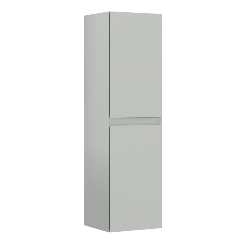 Nest Tall Wooden Wall Mounted Bathroom Storage Cabinet in Matte Cashmere