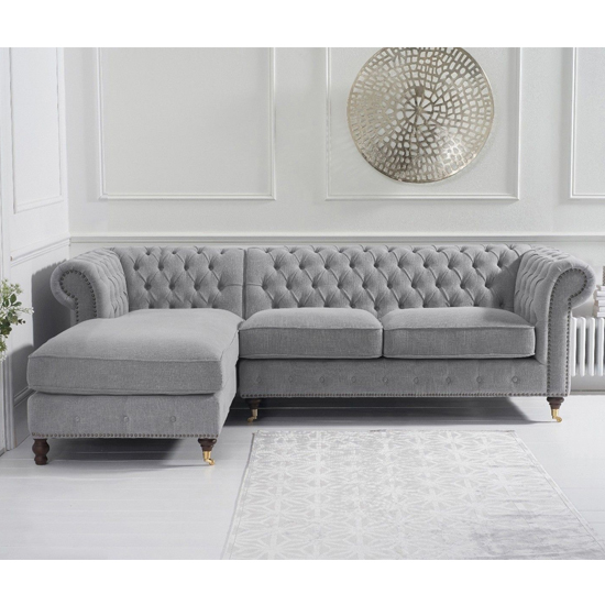 Nesta Medium Linen Left Facing Corner Chaise Sofa In Grey_2