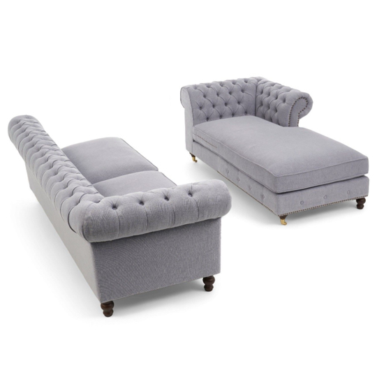 Nesta Medium Linen Left Facing Corner Chaise Sofa In Grey_5