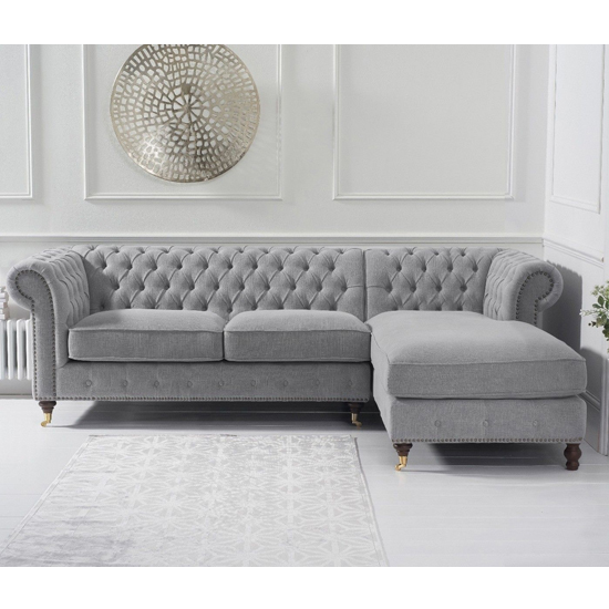 Nesta Medium Linen Right Facing Corner Chaise Sofa In Grey_2