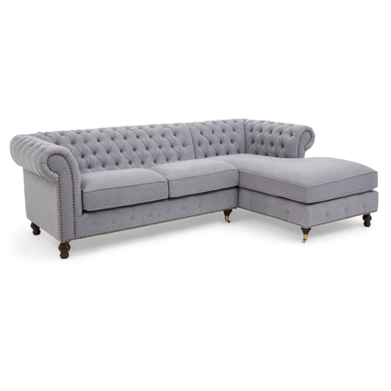 Nesta Medium Linen Right Facing Corner Chaise Sofa In Grey_4