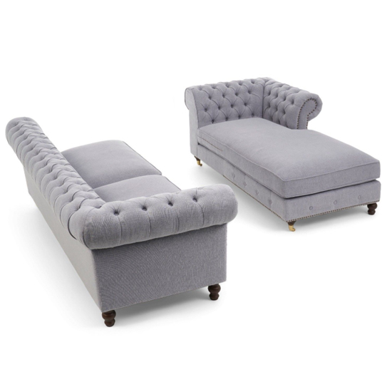 Nesta Medium Linen Right Facing Corner Chaise Sofa In Grey_5