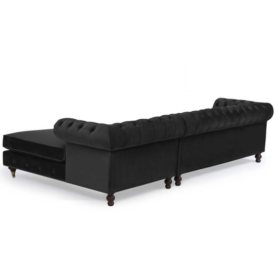 Nesta Medium Velvet Left Facing Corner Chaise Sofa In Black_4