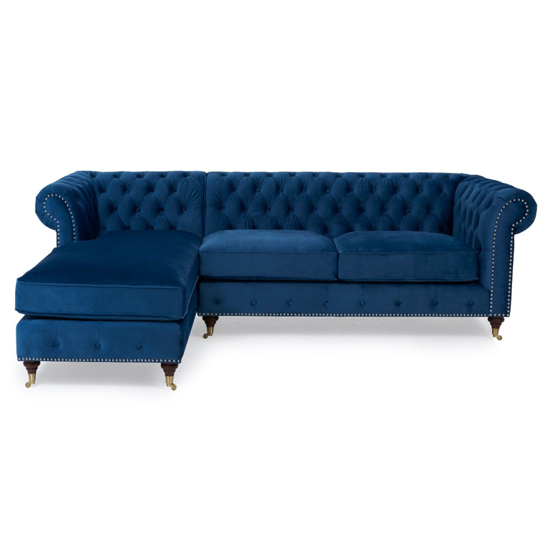 Nesta Medium Velvet Left Facing Corner Chaise Sofa In Blue_3