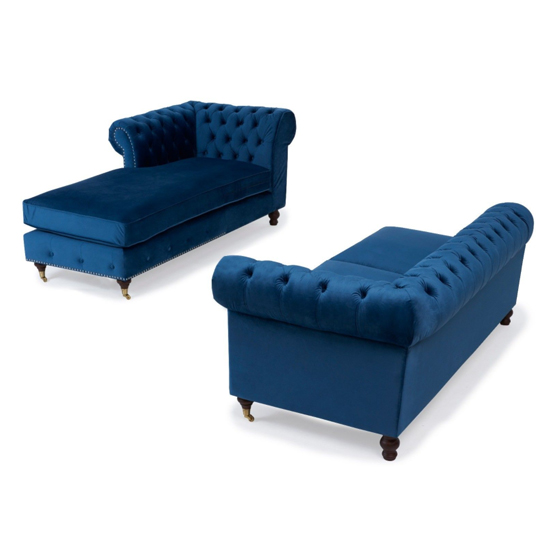 Nesta Medium Velvet Left Facing Corner Chaise Sofa In Blue_4