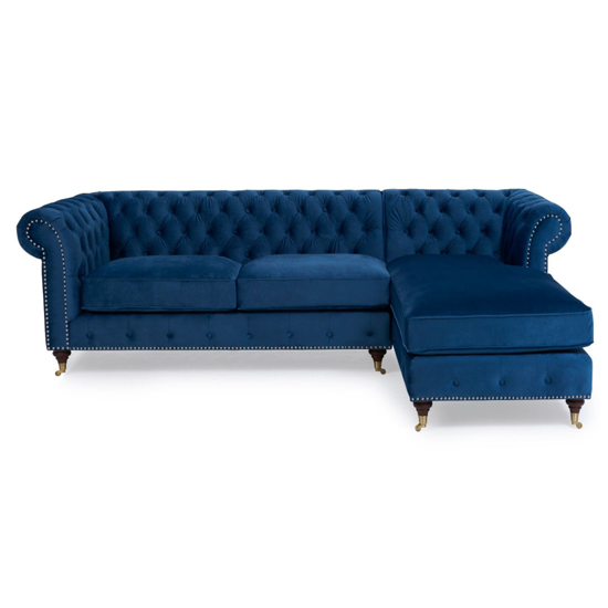 Nesta Medium Velvet Right Facing Corner Chaise Sofa In Blue_3