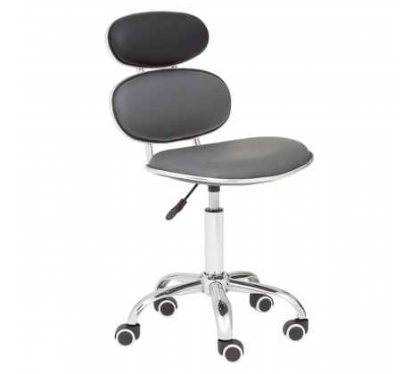 Photo of Netoca home and office leather chair in black and grey