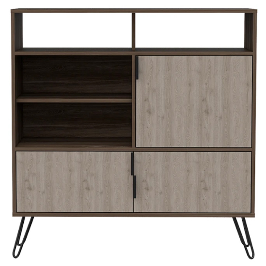 Newcastle Wooden High Sideboard In Smoked Bleached Oak_2