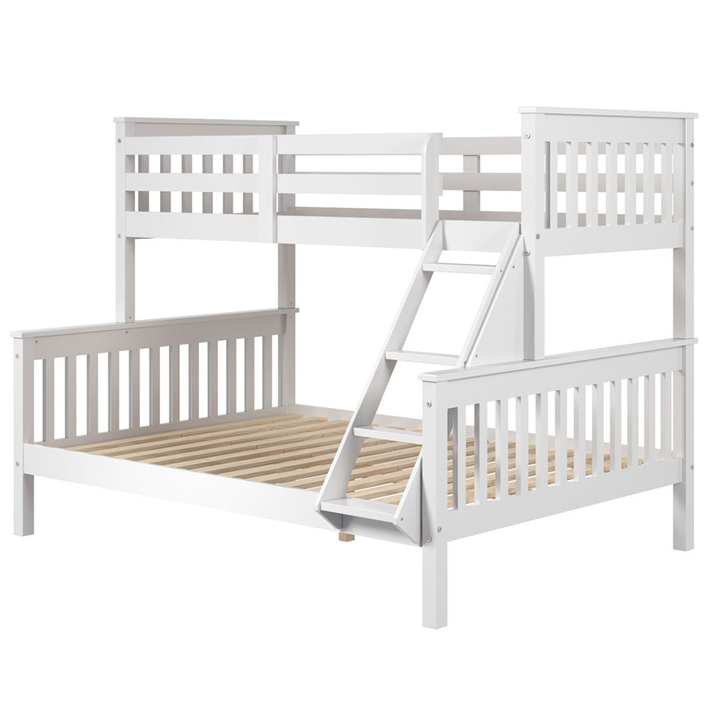 Nevada Wooden Triple Sleeper Bunk Bed in White