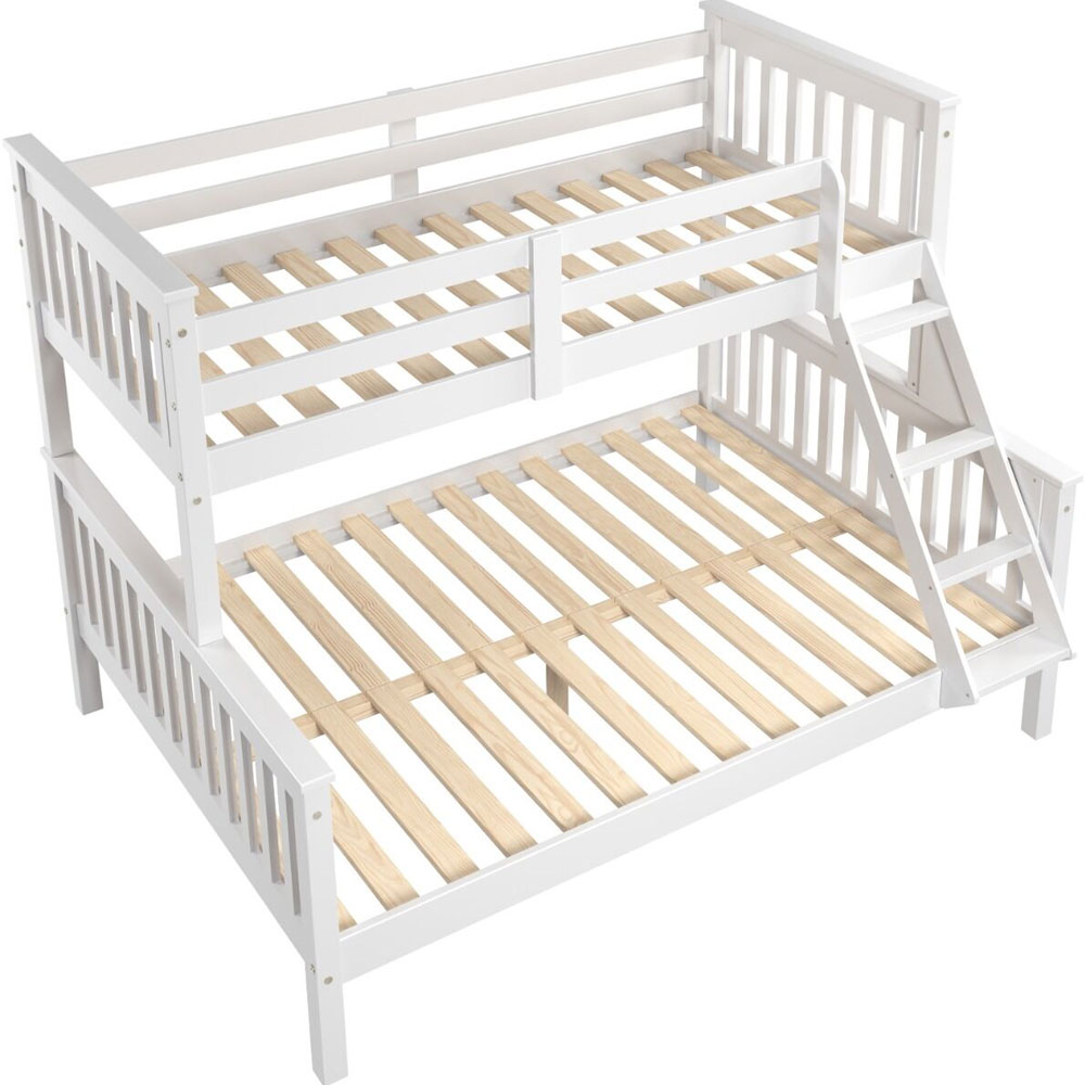 Nevada Wooden Triple Sleeper Bunk Bed in White
