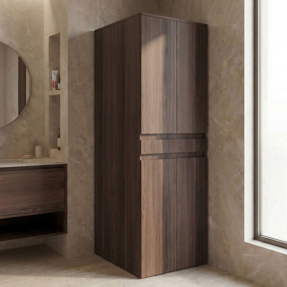 Neve Wooden Washing Machine Cabinet in Dark Walnut