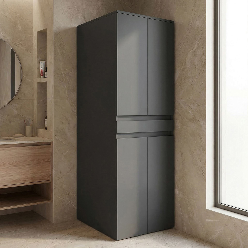 Neve Wooden Washing Machine Cabinet in Matte Anthracite
