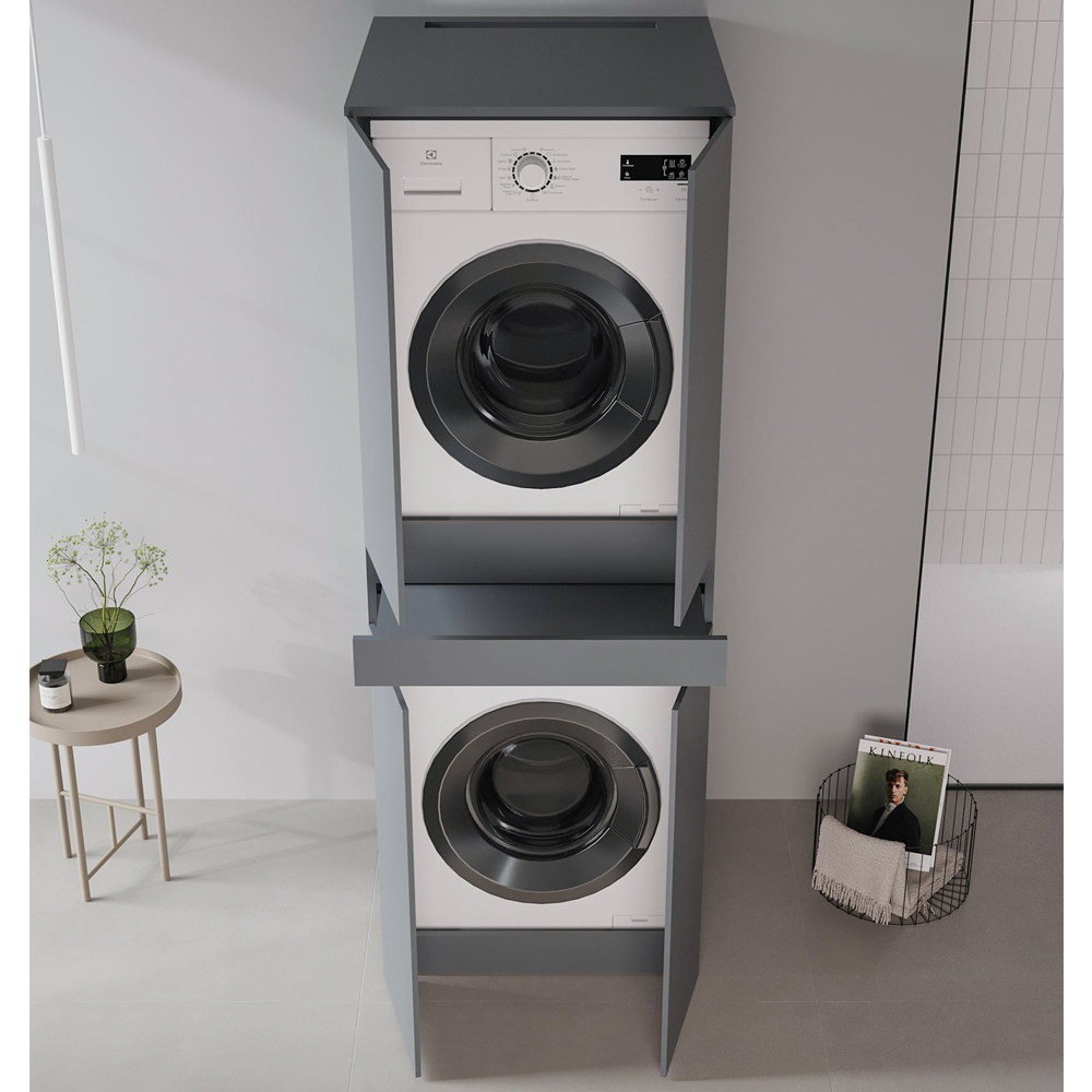 Neve Wooden Washing Machine Cabinet in Matte Anthracite