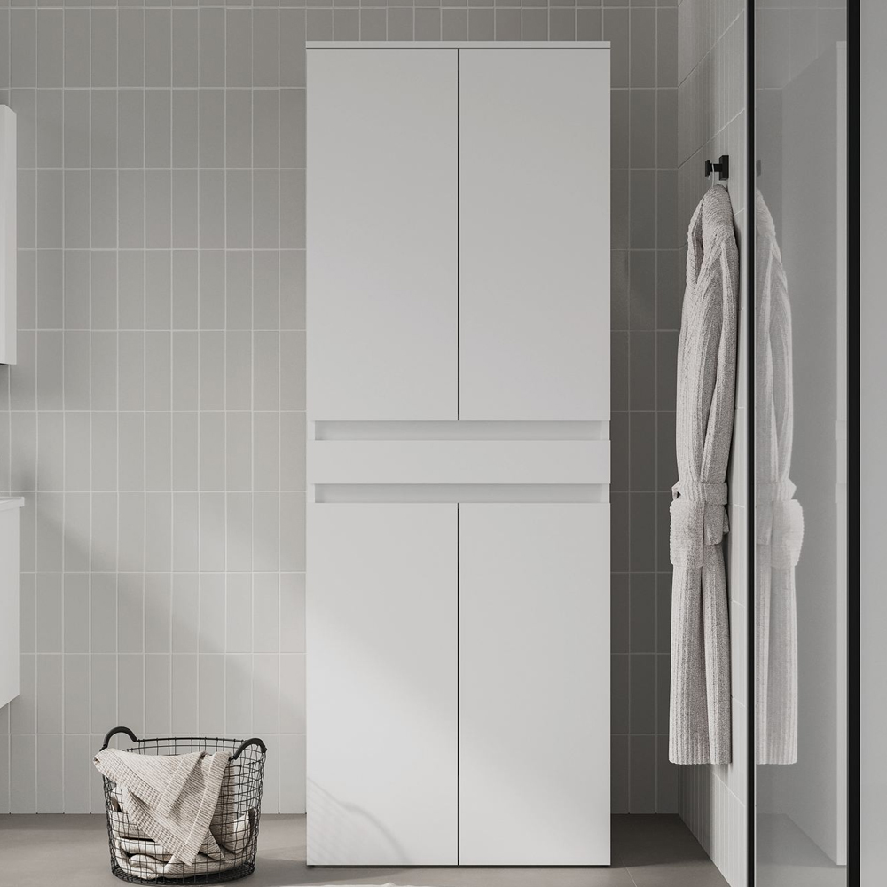 Neve Wooden Washing Machine Cabinet in Matte White