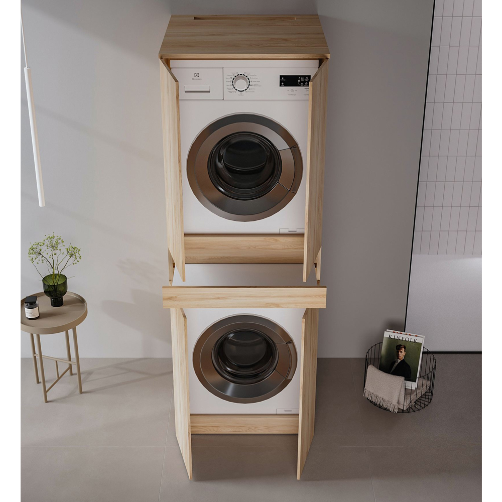 Neve Wooden Washing Machine Cabinet in Oak