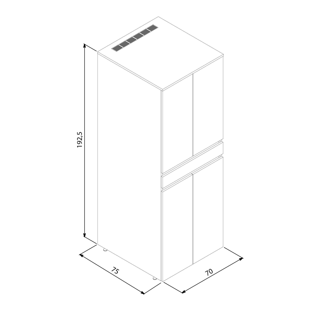 Neve Wooden Washing Machine Cabinet in Oak