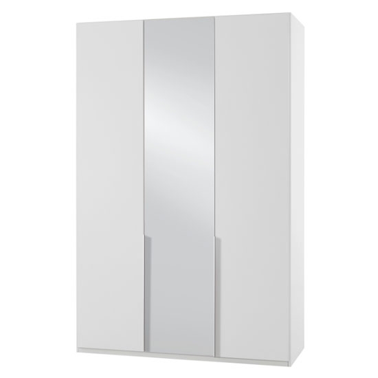 New York Mirrored Wardrobe In White With 3 Doors