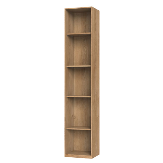 New York Tall Wooden Shelving Unit In Planked Oak Furniture in Fashion