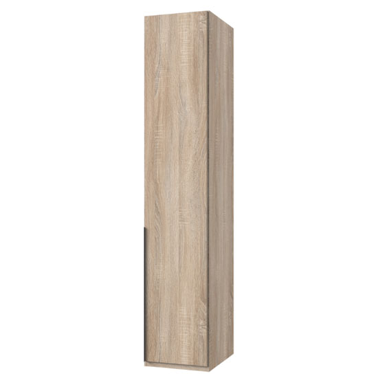 Product photograph of New York Tall Wooden Wardrobe In Oak 1 Door from Furniture in Fashion