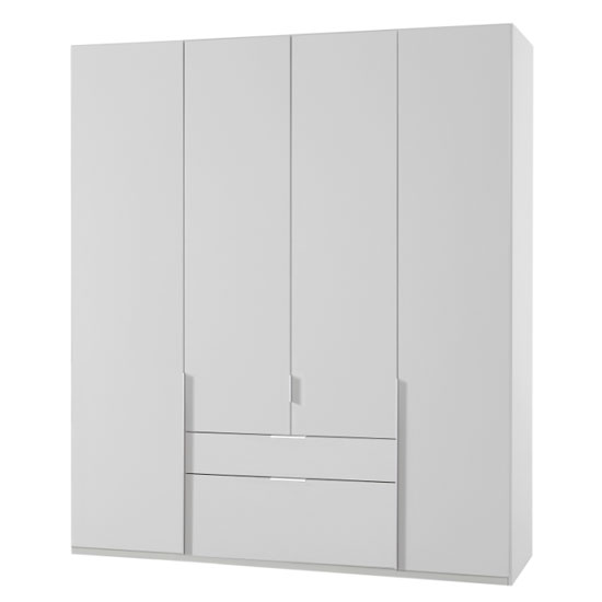 Product photograph of New York Wooden 4 Doors Wardrobe In White from Furniture in Fashion