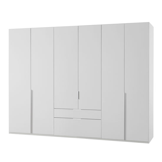 New York Wooden 6 Doors Wardrobe In White_2