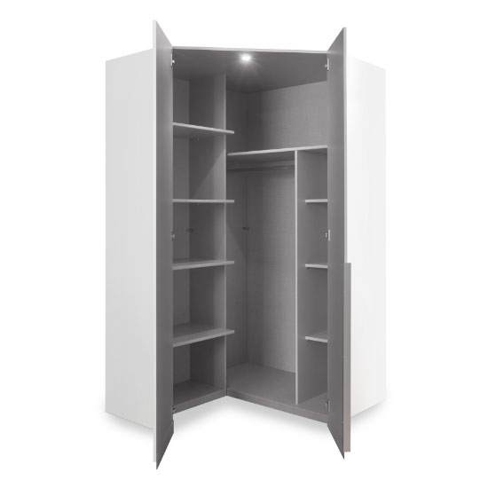 New York Wooden Corner Wardrobe In White_2