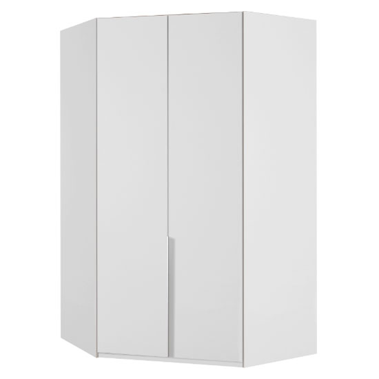 Read more about New york wooden corner wardrobe in white