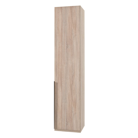 Product photograph of New York Wooden Wardrobe In Oak With 1 Door from Furniture in Fashion