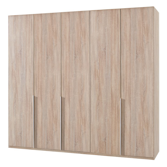 New York Wooden Wardrobe In Oak With 5 Doors