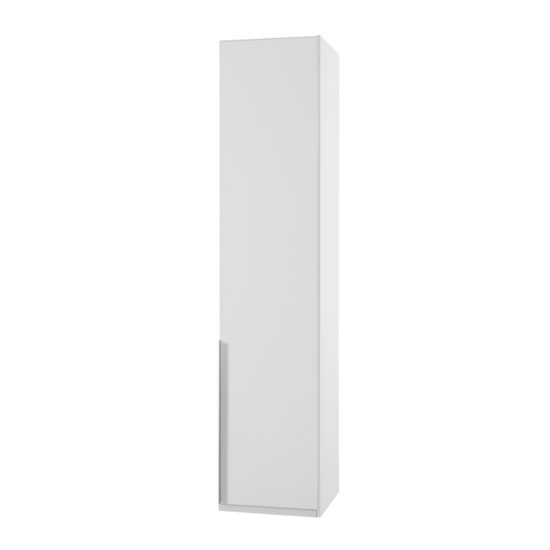 Product photograph of New York Wooden Wardrobe In White With 1 Door from Furniture in Fashion