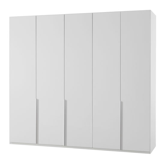 Read more about New york wooden wardrobe in white with 5 doors