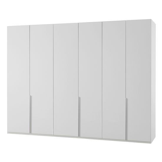 New York Wooden Wardrobe In White With 6 Doors