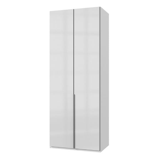 New Zork Tall Wardrobe In Gloss White 2 Doors