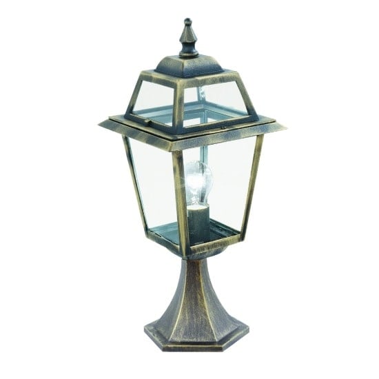 New Orleans Outdoor Post Lamp In Black And Gold