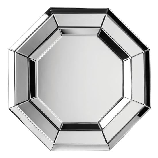 Photo of Newall octagonal wall mirror in silver