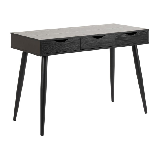 Read more about Newark wooden 3 drawers computer desk in ash black