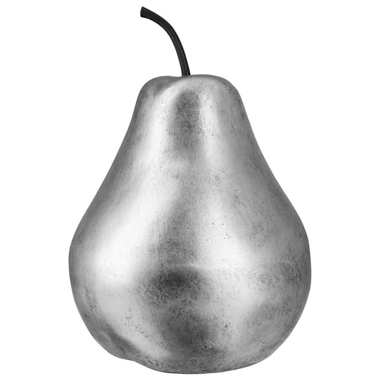 Product photograph of Newark Fiberglass Magnesia Apple Sculpture Large In Silver from Furniture in Fashion