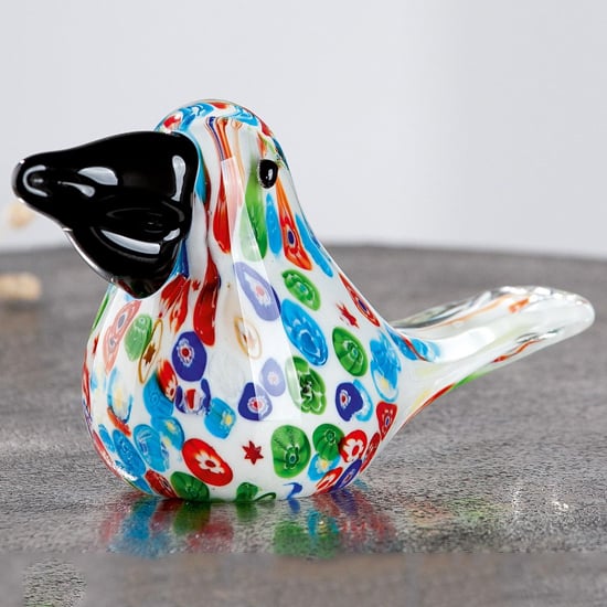 Newark Glass Bird Candy Sculpture In Multicolour
