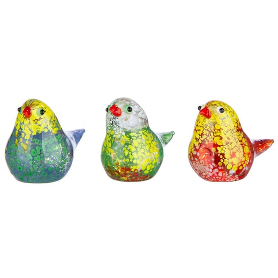 Newark Glass Bird Sculpture In Multicolour