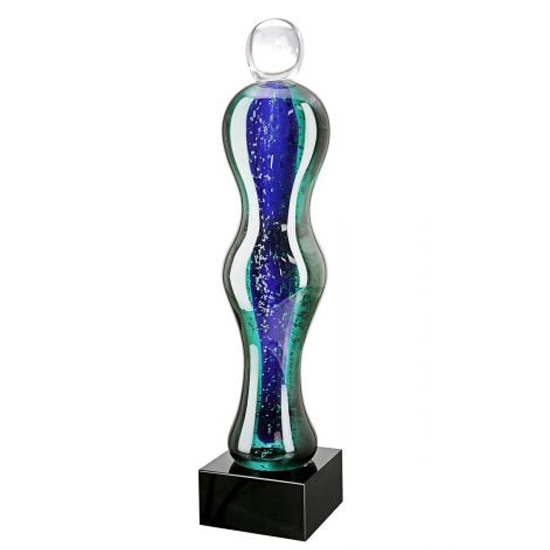 Newark Glass Christa Sculpture In Blue And Black from Furniture in Fashion