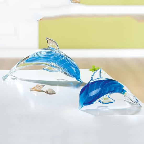 Read more about Newark glass dolphin sculpture in light blue