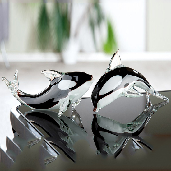 Read more about Newark glass killer whale sculpture in black