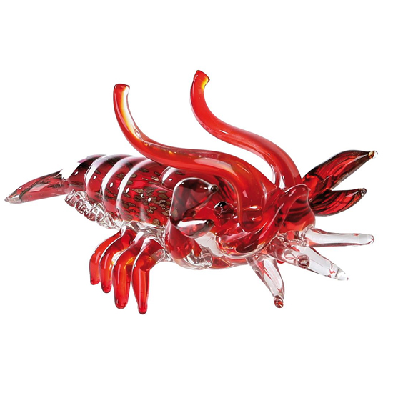 Newark Glass Lobster Sculpture In Red
