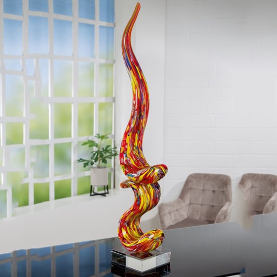 Read more about Newark glass momentum sculpture in multicolour