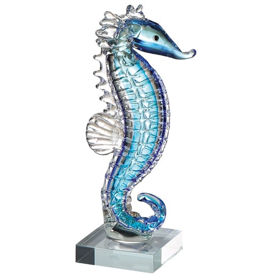 Read more about Newark glass seahorse sculpture in blue