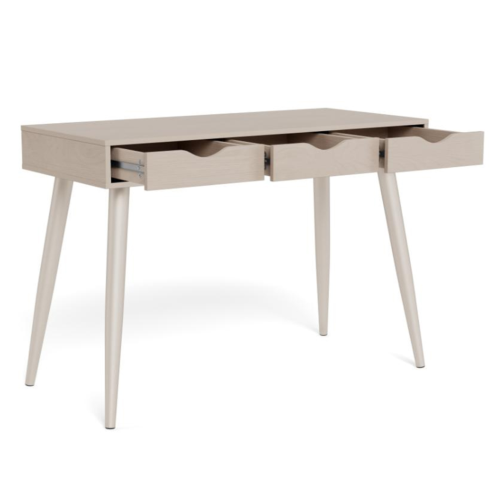 Newark Wooden Laptop Desk With Steel Legs - Grey