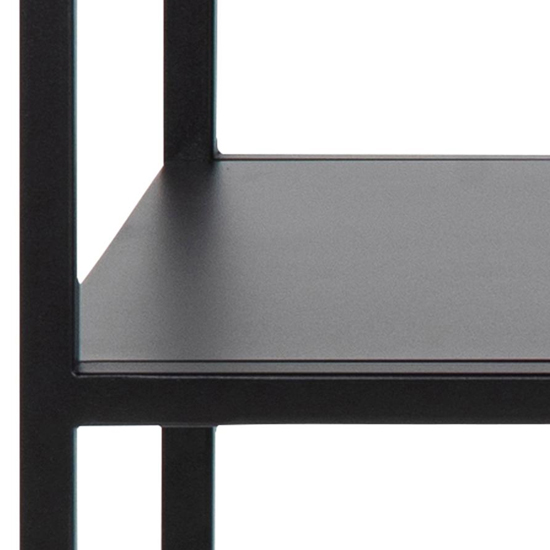 Newberry Metal 1 Shelf Console Table In Matt Black_4